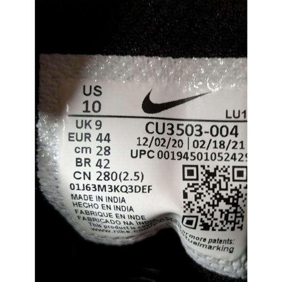 Nike Mens Fly By Mid 2 Black Athletic Basketball Shoes Sneakers Size 10 - Picture 10 of 11